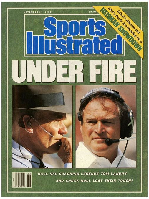 Under Fire Have Nfl Coaching Legends Tom Landry And Chuck Sports Illustrated Cover by Sports Illustrated