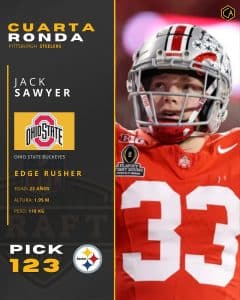 Jack Sawyer Ohio State Buckeyes pick 123