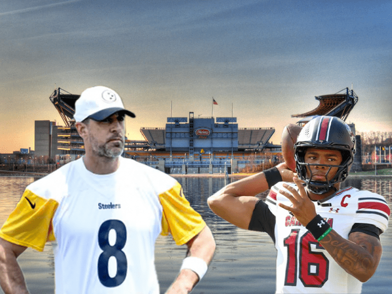 Aaron Rodgers y LaNorris Sellers representan el presente y el futuro de los Pittsburgh Steelers.