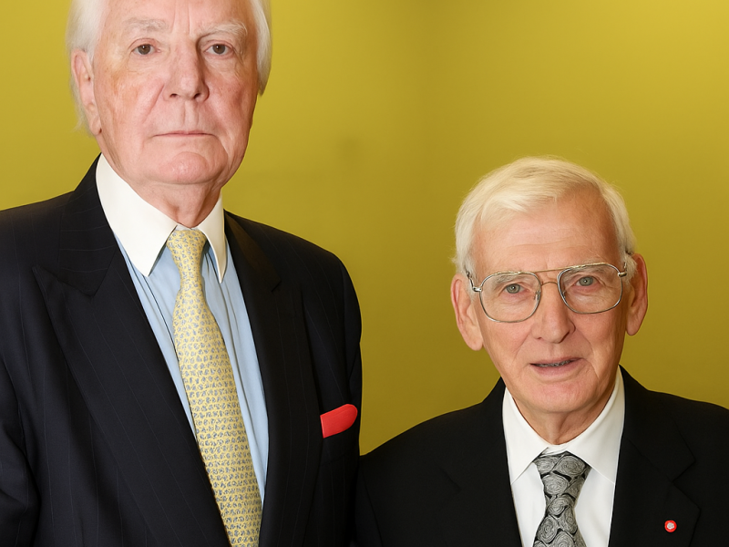 Hombres distinguidos con trajes oscuros